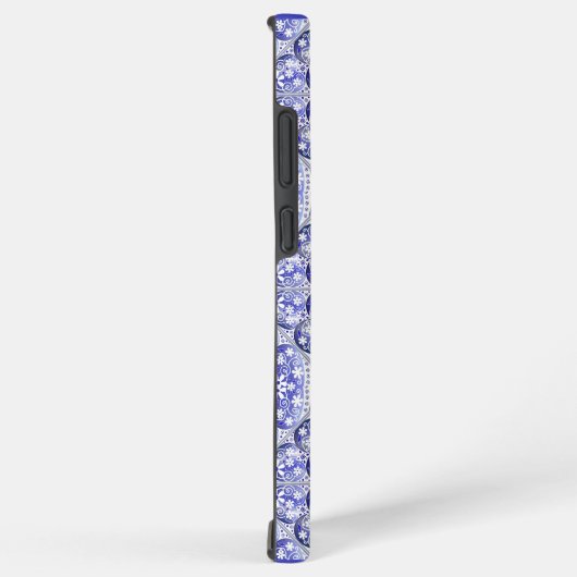 ギリシャのセラミックレースブルー SAMSUNG GALAXYケース (右側面)