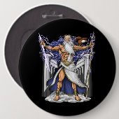 ギリシャのゼウス神 缶バッジ (正面&裏面)