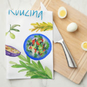 ギリシャのタベルナキッチンタオル キッチンタオル (四つ折り)