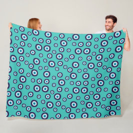 ギリシャのトルコの防護性悪魔の目のパターン(の模様が)ある記号 フリースブランケット