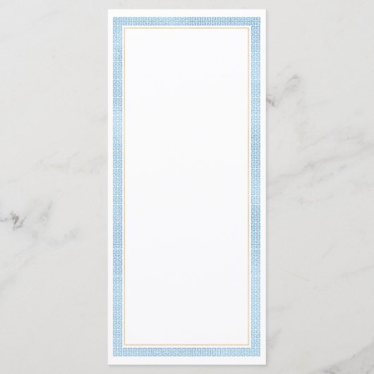 ギリシャのトーガの花嫁のベビーシャワーの結婚式メニュー メニュー (裏面)