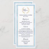 ギリシャのトーガの花嫁のベビーシャワーの結婚式メニュー メニュー (正面/裏面)