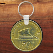 ギリシャのドラクマコイン キーホルダー (正面)