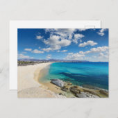 ギリシャのナクソス島にあるアギオスビーチ ポストカード (正面/裏面)