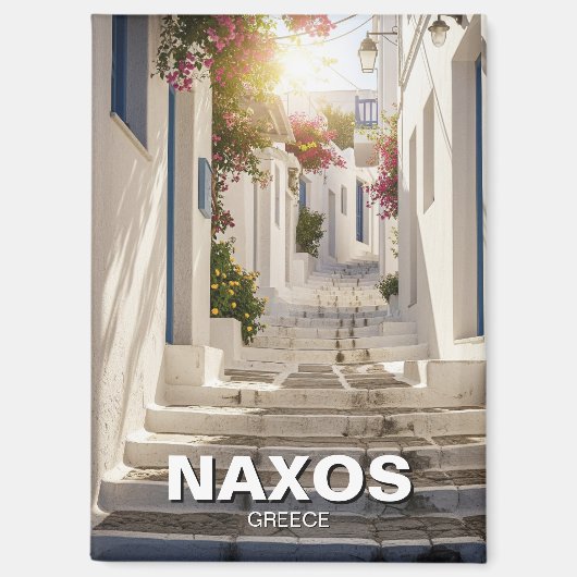 ギリシャのナクソス島旅行 マグネット (正面)