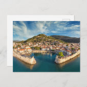 ギリシャのナファクトスの歴史的な港 ポストカード (正面/裏面)