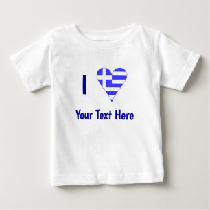 （ギリシャのハートの旗）あなたの想い ベビーTシャツ