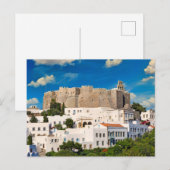 ギリシャのパトモス島にある聖ヨハネ修道院 ポストカード (正面/裏面)
