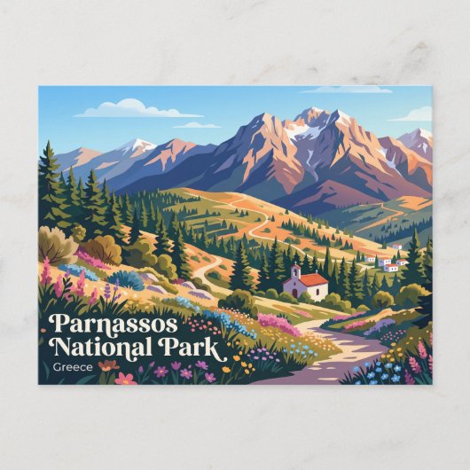 ギリシャのパルナソス国立公園 ポストカード (正面)