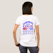 ギリシャのパーツを使用して米国で組み立て女性 Tシャツ (裏面フル)
