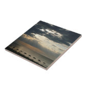 ギリシャのビーチ上のサンライズ写真タイル タイル (側面)