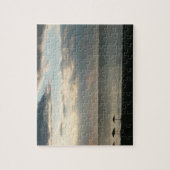 ギリシャのビーチ上空の朝の空景写真 ジグソーパズル (縦)