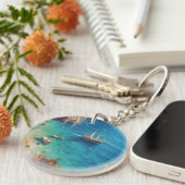 ギリシャのビーチ キーホルダー (正面右)