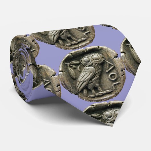 ギリシャのフクロウ ネクタイ (ロール)