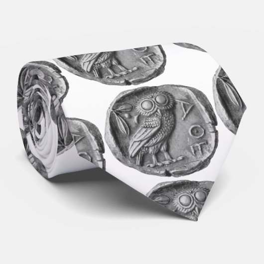 ギリシャのフクロウ ネクタイ (ロール)