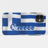 ギリシャのフットボールの旗 Case-Mate iPhoneケース (裏面(横))