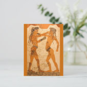 ギリシャのフレスコの若いボクサー葉書 ポストカード (スタンド正面)