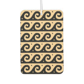 ギリシャのフレット地中海の、波形パターン、ブラウン カーエアーフレッシュナー (正面)