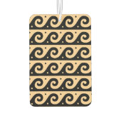 ギリシャのフレット地中海の、波形パターン、ブラウン カーエアーフレッシュナー (裏面)