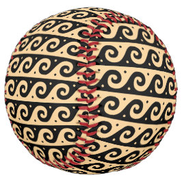 ギリシャのフレット地中海の、波形パターン、ブラウン ソフトボール