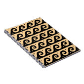 ギリシャのフレット地中海の、波形パターン、ブラウン ノートブック (右側)