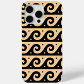 ギリシャのフレット地中海の、波形パターン、ブラウン Case-Mate iPhoneケース (裏面)