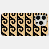 ギリシャのフレット地中海の、波形パターン、ブラウン Case-Mate iPhoneケース (裏面 (横))