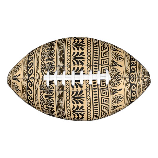 ギリシャのフレット、パタ地中海のーン、ブラウン アメリカンフットボール (正面)