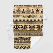 ギリシャのフレット、パタ地中海のーン、ブラウン ゴルフタオル (インサイチュ)