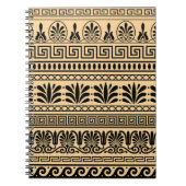 ギリシャのフレット、パタ地中海のーン、ブラウン ノートブック (正面)