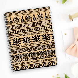 ギリシャのフレット、パタ地中海のーン、ブラウン ノートブック