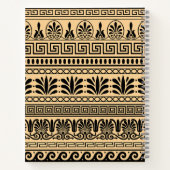 ギリシャのフレット、パタ地中海のーン、ブラウン ノートブック (裏面)