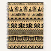 ギリシャのフレット、パタ地中海のーン、ブラウン ノートブック (正面)