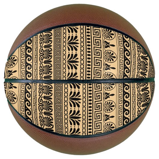 ギリシャのフレット、パタ地中海のーン、ブラウン バスケットボール (正面)