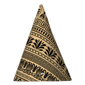 ギリシャのフレット、パタ地中海のーン、ブラウン パーティーハット (右)