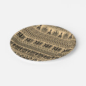 ギリシャのフレット、パタ地中海のーン、ブラウン ペーパープレート (アングル)