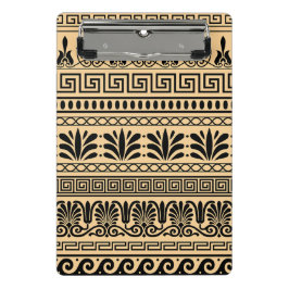 ギリシャのフレット、パタ地中海のーン、ブラウン ミニクリップボード