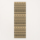 ギリシャのフレット、パタ地中海のーン、ブラウン ヨガマット (正面)