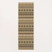 ギリシャのフレット、パタ地中海のーン、ブラウン ヨガマット (裏面)