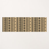 ギリシャのフレット、パタ地中海のーン、ブラウン ヨガマット (正面(横))