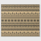 ギリシャのフレット、パタ地中海のーン、ブラウン ラッピングペーパー (フラット)