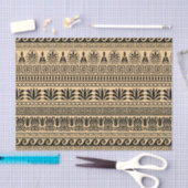 ギリシャのフレット、パタ地中海のーン、ブラウン 薄葉紙 (クラフト)