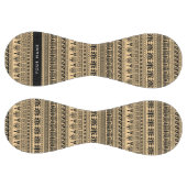 ギリシャのフレット、ミックスミックスミアンダー鍵、ブラウン、あなたの名前 ソフトボール (パネル)