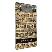 ギリシャのフレット、ミックスミックスミアンダー鍵、ブラウン、あなたの名前 ミニクリップボード (アングル)