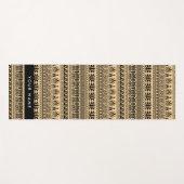 ギリシャのフレット、ミックスミックスミアンダー鍵、ブラウン、あなたの名前 ヨガマット (正面(横))