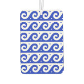 ギリシャのフレッ地中海のト、波のパターン、青 カーエアーフレッシュナー (裏面)