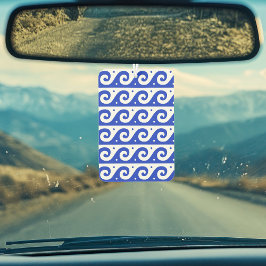 ギリシャのフレッ地中海のト、波のパターン、青 カーエアーフレッシュナー