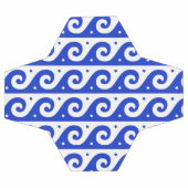 ギリシャのフレッ地中海のト、波のパターン、青 サッカーボール (フラット)