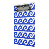 ギリシャのフレッ地中海のト、波のパターン、青 ミニクリップボード (アングル2)