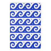 ギリシャのフレッ地中海のト、波のパターン、青 ミニクリップボード (裏面)